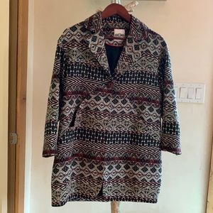 Artful, colorful jacket for business or the movies - match with jeans or Armani